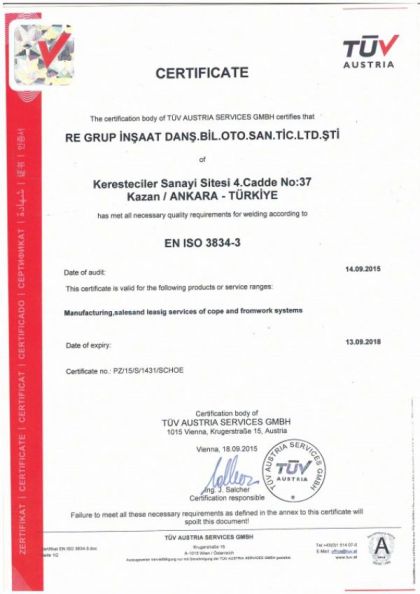 tüv austria certificate